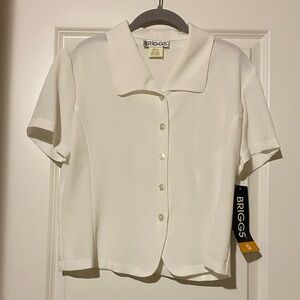 Briggs white short sleeve blouse